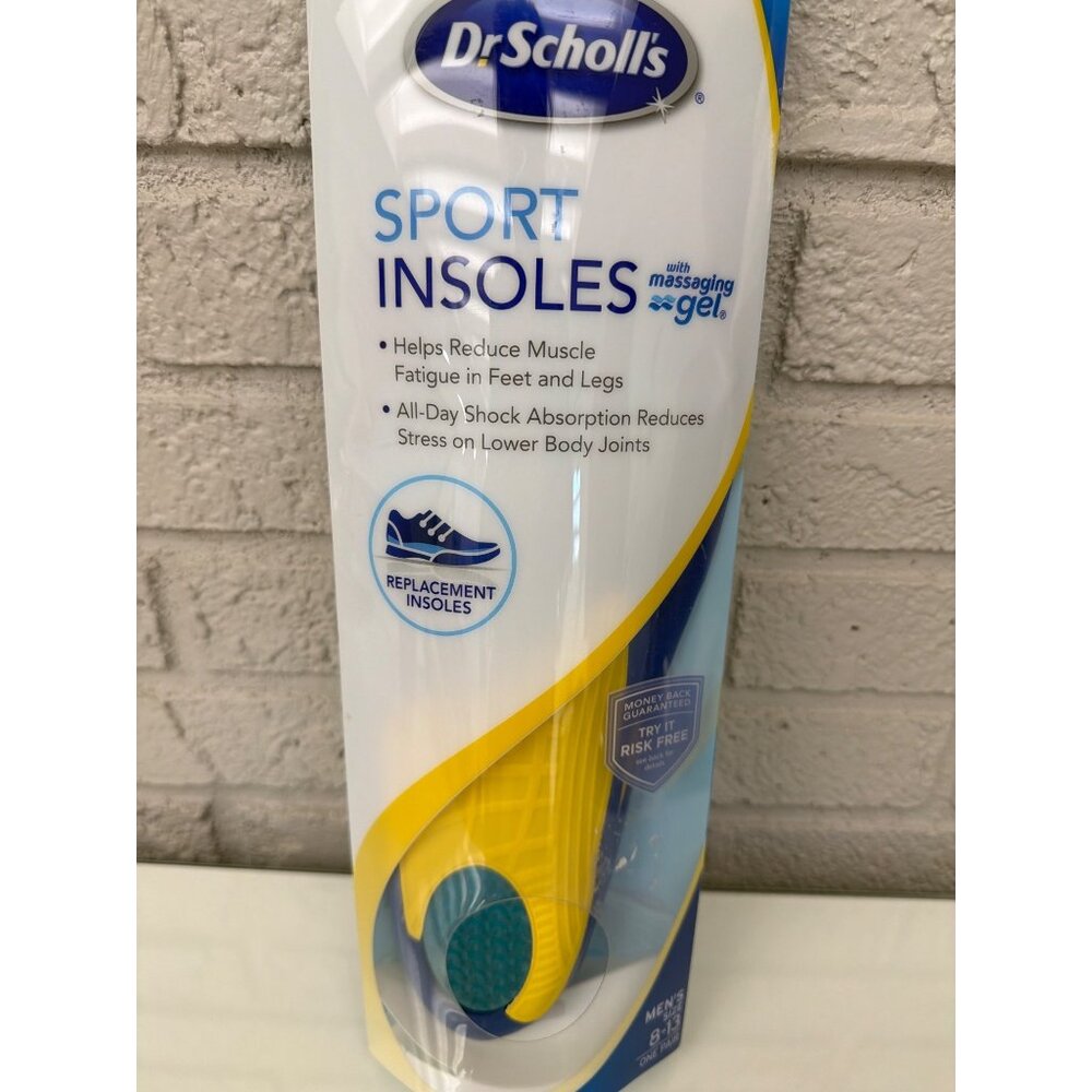 Dr Scholl’s Men’s Sport Insoles with Massaging Gel Size 8-13